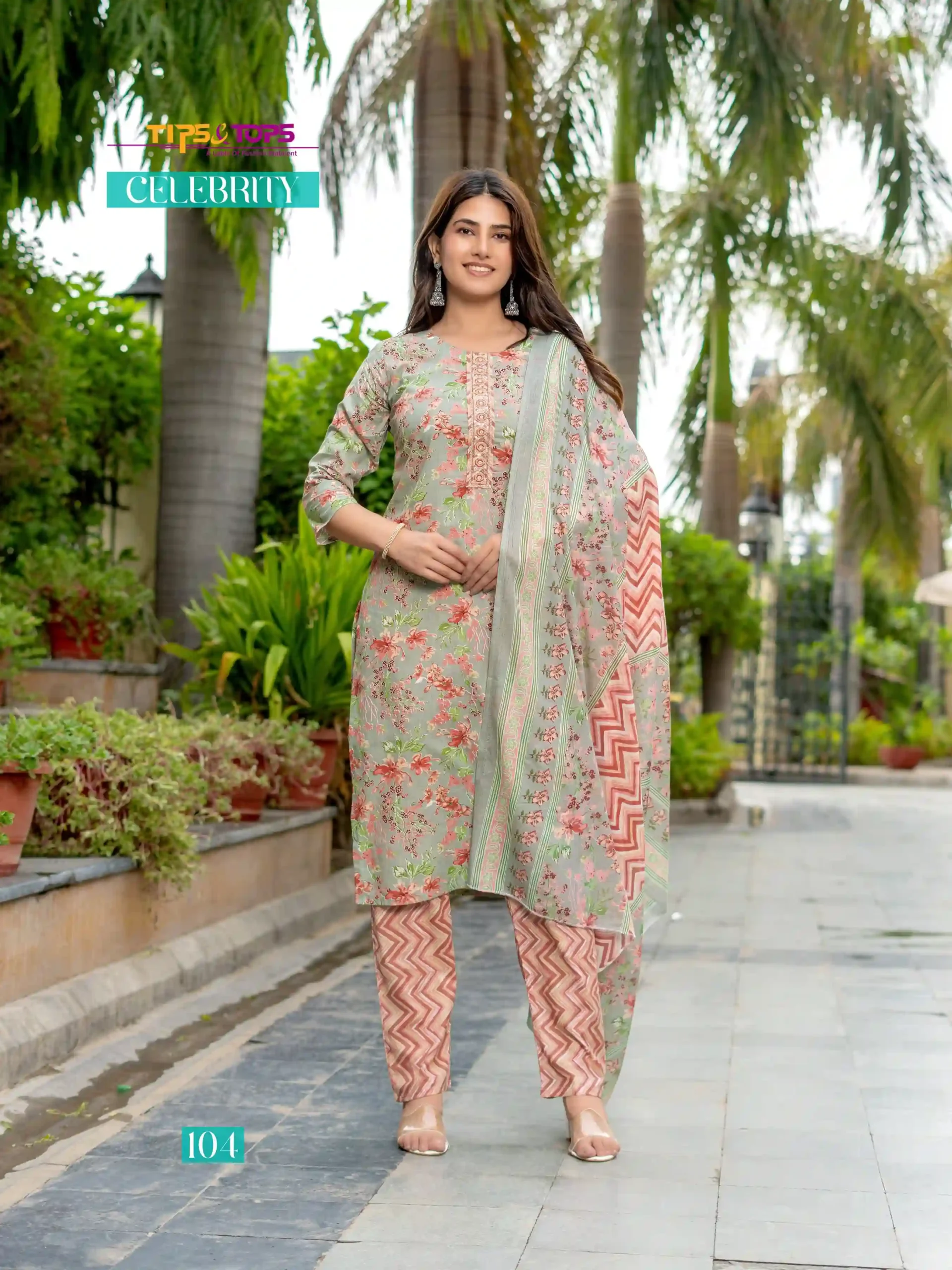 Tips & Tops Celebrity Cotton Print Wholesale Readymade Salwar Suit Catalog — Wholesale Readymade Suit, MPA wholesale from Surat - Gallery Image 3